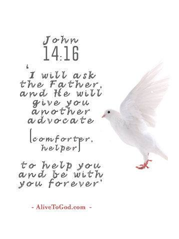 John 14:16 ‘I will ask the Father, and He will give you another advocate (comforter, helper) to help you and be with you forever’ 