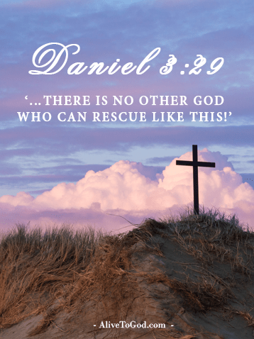Daniel 3:29 ‘…There is no other god who can rescue like this!’ 