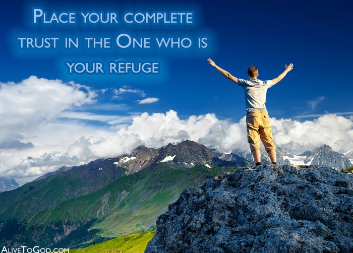 Tourist in the mountain valley. Sport and active life